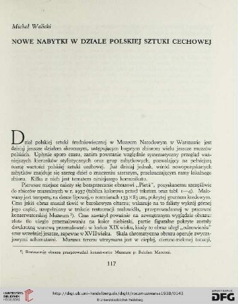1: Nowe nabytki w dziale polskiej sztuki cechowej
