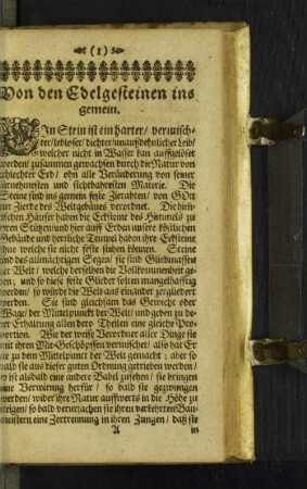 Von den Edelgesteinen ins gemein.