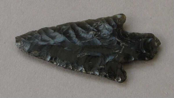 Arrowhead made from obsidian