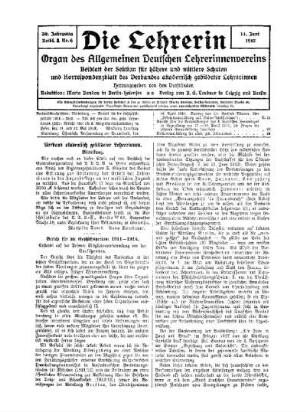 Verband akademisch gebildeter Lehrerinnen : Bericht für die Geschäftsperiode 1911-1913