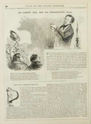 Sir Robert Peel and his presentation bull; Private correspondence