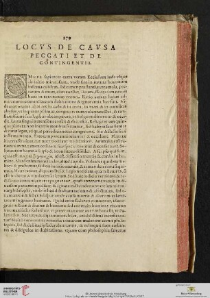 Locvs de cavsa peccati et de contingentia