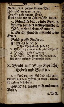 X. Beicht- und Buß-Sprüche, Gebete und Seuffzer.