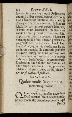 Caput XXII. Quibus modis & quomodo Doctoratus probetur.