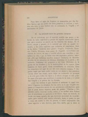 II. La amistad entre los grandes romanos