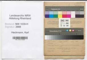 Entnazifizierung Karl Heckmann , geb. 24.11.1889 (Beamter)