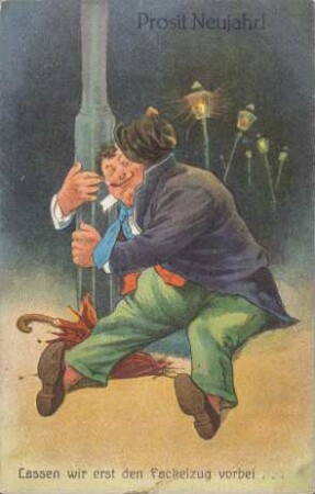 Prosit Neujahr! Lassen wir erst den Fackelzug vorbei...