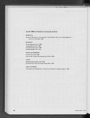 Im Juli 1990 veröffentlichte Statistische Berichte