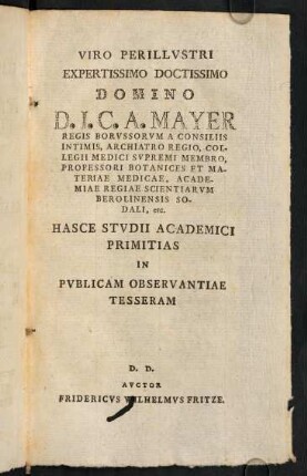 Viro perillustri expertissimo doctissimo