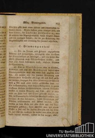 C. Blumengarten.