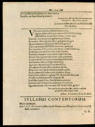Syllabus Contentorum.