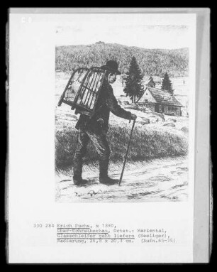 Glasschleifer geht liefern (Schleifer Seeliger; Ober-Schreiberhau, Ortsteil Mariental, Kreis Hirschberg/Schlesien)
