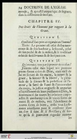 Chapitre IV: Des états de l’homme par rapport à la Grace