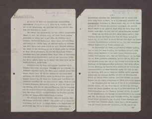 Schreiben von Arnold Wahnschaffe an Prinz Max von Baden bzgl. der Übergabe der Aufzeichnungen Haußmanns über die Ereignisse am 09.11.1918