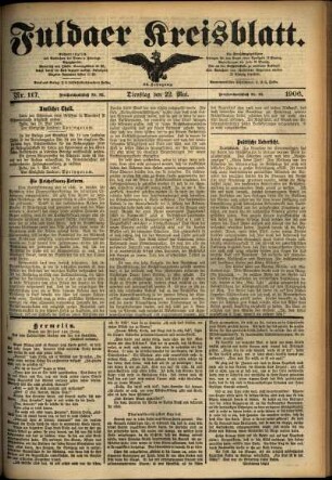 Ausgabe vom Dienstag, den 22. Mai 1906.