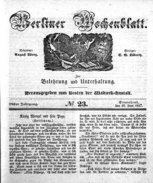 No. 23, Sonnabend, den 10. Juni 1837.