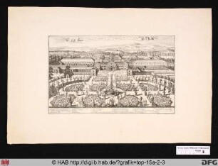 [Schloss Salzdahlum]: Vue et Perspective de Salzthalen avec ses Environs du Coté du Jardin.