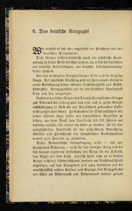 50-71, 6. Das deutsche Kriegsziel