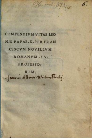 Compendium vitae Leonis papae X.