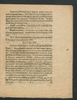 Ad Cap. III. Videtur Philosophia constare scientia & opinatione.