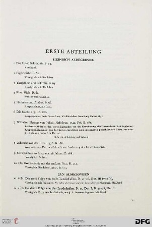 Erste Abteilung (Nr. 1-405)