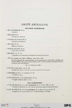 Erste Abteilung (Nr. 1-405)
