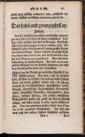 Das sechs- und zwanzigste Cap.