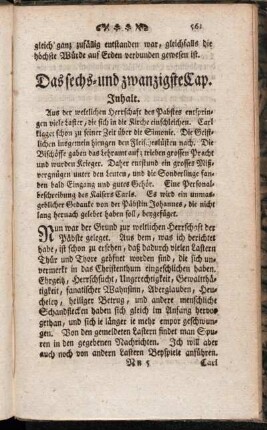 Das sechs- und zwanzigste Cap.