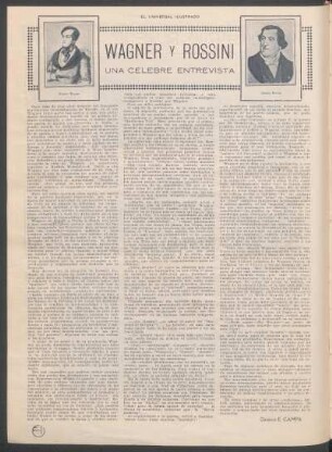 Wagner y Rossini : Una célebre entrevista