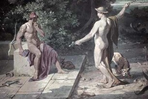 Begegnung des Odysseus mit Hermes