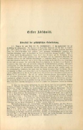 Erster Abschnitt. Uebersicht der geschichtlichen Entwickelung
