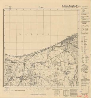 1088 Cranz (4-cm-Karte) Meßtischblatt [alte Nr- 106]