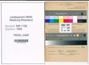 Entnazifizierung Josef Henke , geb. 12.04.1912 (Feuerwehrmann)