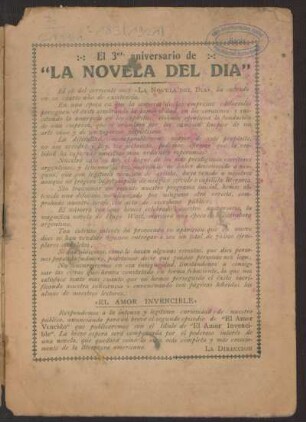 El 3. aniversario de "La novela del día"
