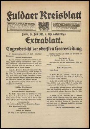 Ausgabe vom Dienstag, den 18. Juli 1916.