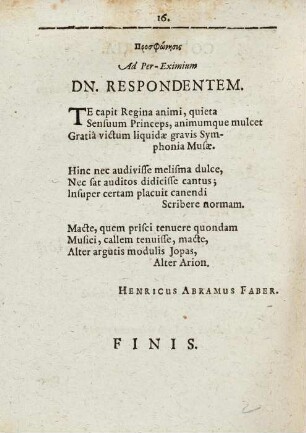 16 Ad Per-Eximium dn. respondentem