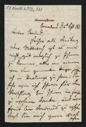 Brief an Woldemar Bargiel : 05.09.1863