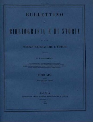 Tomo XIX. Novembre 1886.