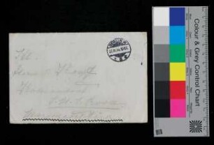 Konvolut Postkarten, nummeriert I. bis III., in einem Briefumschlag, Poststempel vom 27.11.1914
