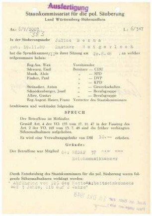 Berna, Julius