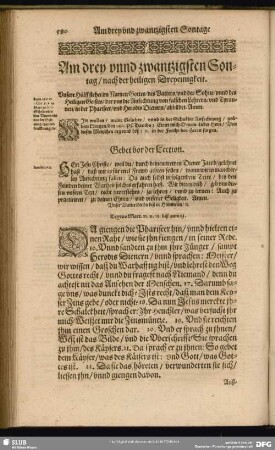Am drey und zwantzigsten Sontage, nach der heiligen Dreyeinigkeit