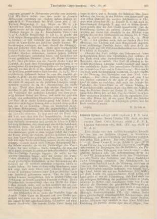 668-671 [Rezension] Land , J. P. N. (Hrsg.), Anecdota Syriaca. Tomus quartus