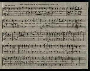 Hymne pour la Fête de la Reconnaissance. par Marchault.