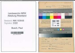 Entnazifizierung Paul Busch , geb. 03.10.1913 (Arbeiter)