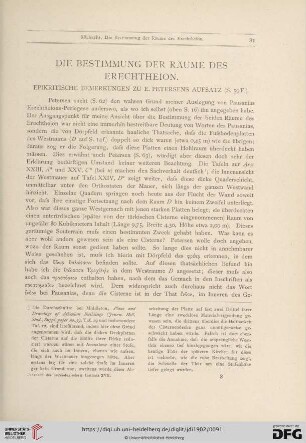 Die Bestimmung der Räume des Erechtheion : epikritische Bemerkungen zu E. Petersens Aufsatz