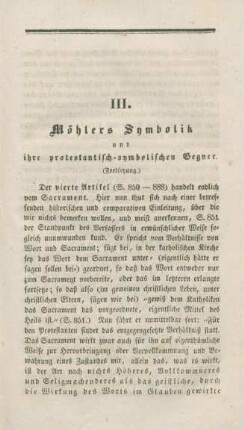 23-55 Möhlers Symbolik und ihre protestantisch-symbolischen Gegner : Fortsetzung