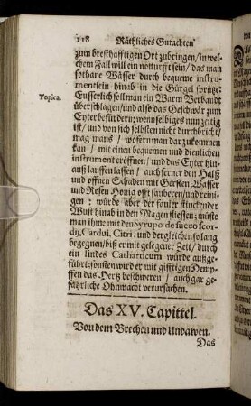 Das XV. Capittel. Von dem Brechen und Undawen.