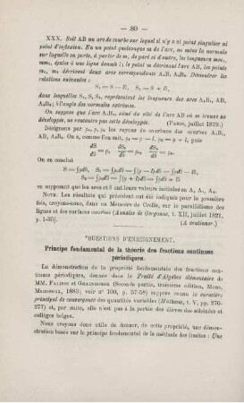 QUESTIONS D'ENSEIGNEMENT.