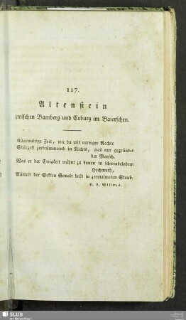 117. Altenstein zwischen Bamberg und Coburg im Baierischen