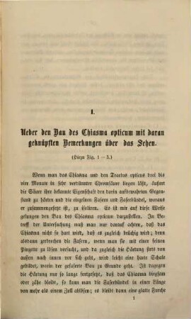 Das Auge : Beiträge zur Anatomie, Physiologie und Pathologie dieses Organs